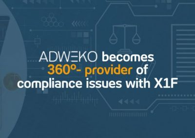 ADWEKO becomes 360° provider for compliance issues with X1F