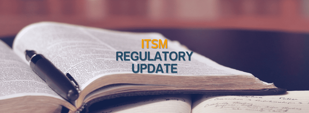 ITSM Regulatory Update | November 2022
