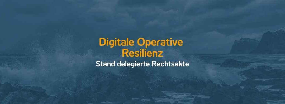Digitale Operative Resilienz | Stand delegierte Rechtsakten | 04.07.23