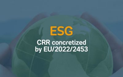 ESG – Capital Requirements Regulation (CRR) concretized by EU/2022/2453